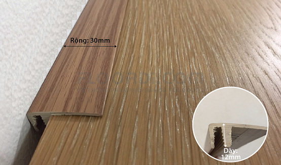 Nẹp F sử dụng cho sàn gỗ dày 12mm