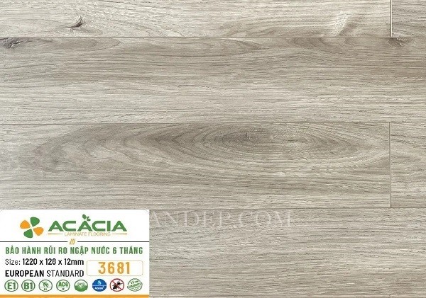 Sàn gỗ Acacia 12mm A3681 Cốt xanh