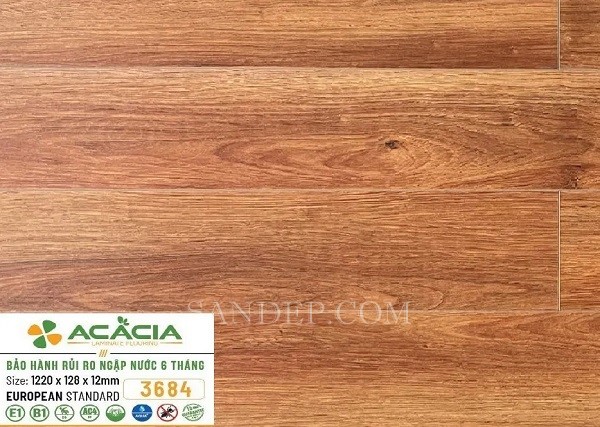 Sàn gỗ Acacia 12mm A3684 Cốt xanh