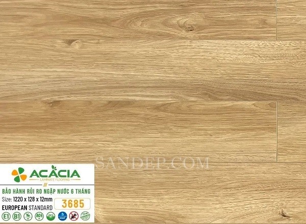 Sàn gỗ Acacia 12mm A3685 Cốt xanh