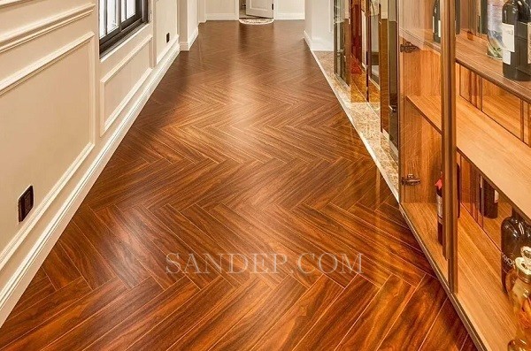Sàn gỗ xương cá Acacia A099 cốt xanh 12mm