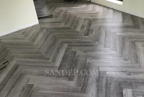 Sàn gỗ xương cá Acacia A808 cốt xanh 8mm