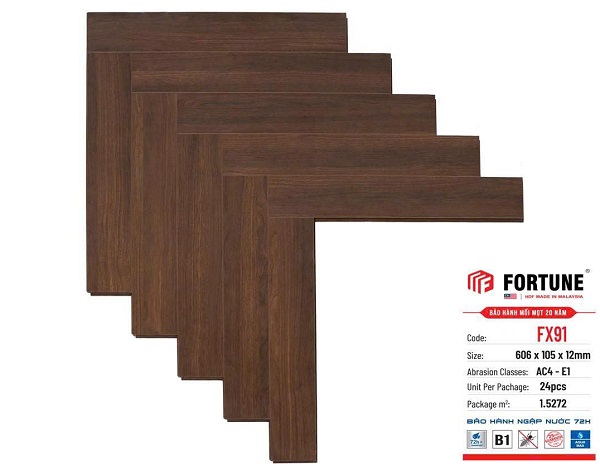 Sàn gỗ Fortune xương cá FX91