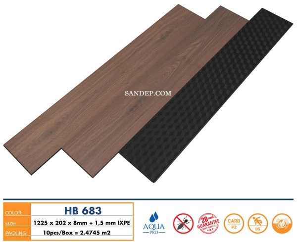 Sàn gỗ Hobi Black 8mm HB 683