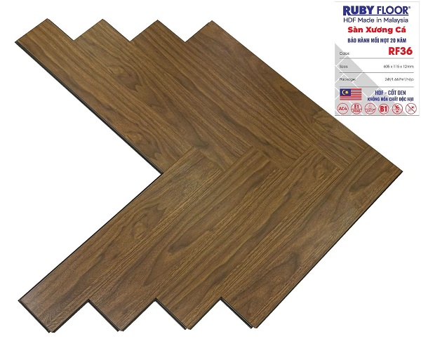 Sàn gỗ Ruby Floor xương cá RF36