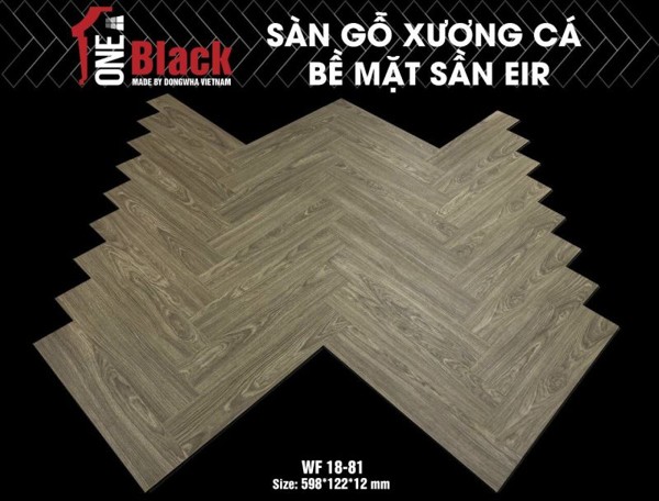 Sàn gỗ One Black xương cá W18-81