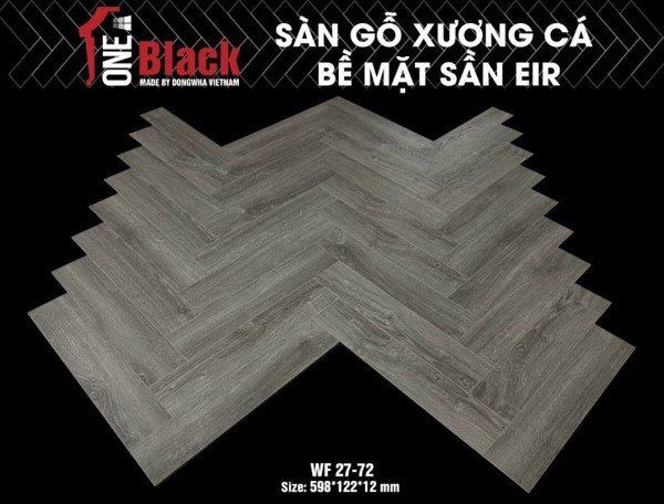 Sàn gỗ One Black xương cá W27-72