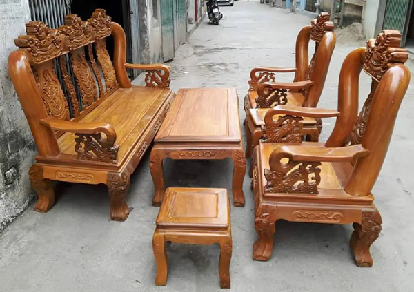 bàn ghế gỗ nghiến