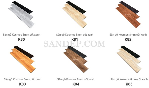 Sàn gỗ Kosmos cốt xanh 8mm