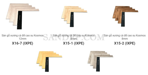 Sàn gỗ Kosmos cốt xanh xương cá 8mm