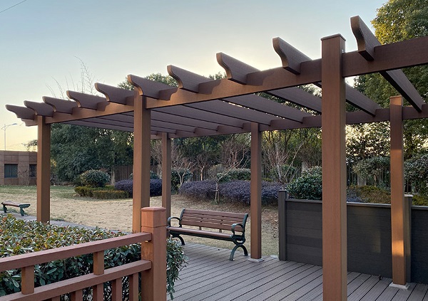 Giàn hoa lam che nắng pergola