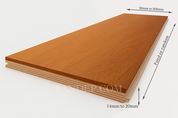 Kích thước sàn gỗ kỹ thuật (Engineered wood floring)