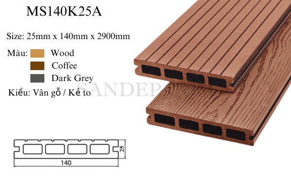 Kích thước sàn gỗ ngoài trời