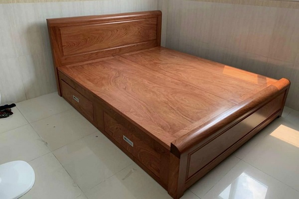 mẫu giường gỗ hương đá đẹp