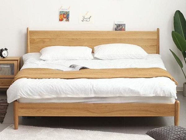 mẫu giường gỗ sồi