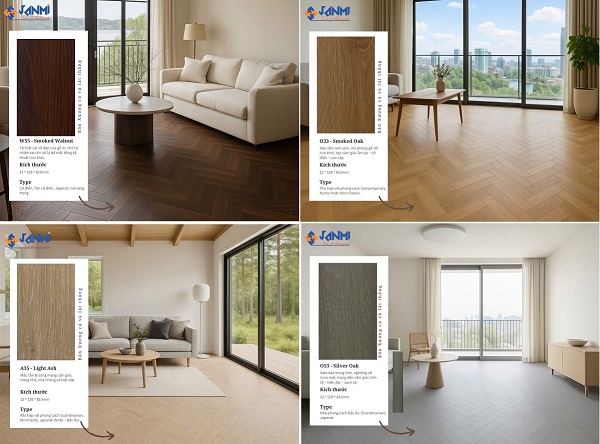 Mẫu màu sàn gỗ xương cá Janmi xương cá bán chạy