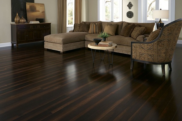 sàn  gỗ công nghiệp màu tối