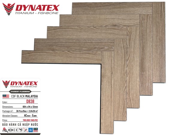 Sàn gỗ DYNATEX D838 cốt đen