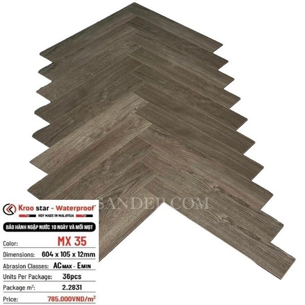 Sàn gỗ xương cá KrooStar MX35