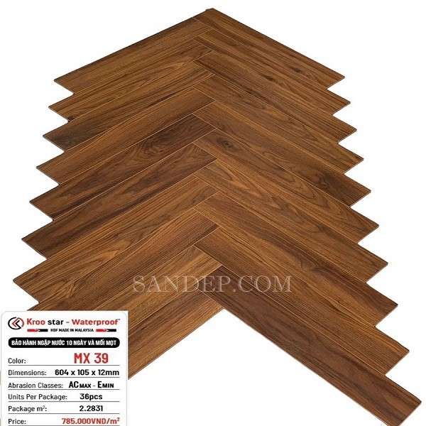 Sàn gỗ KrooStar xương cá MX39