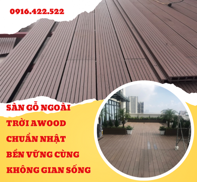 sàn gỗ nhựa ngoài trời Awood