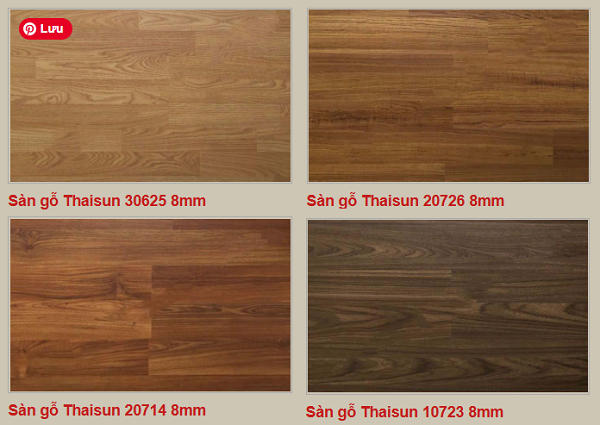Mẫu sàn gỗ Thaisun 8mm