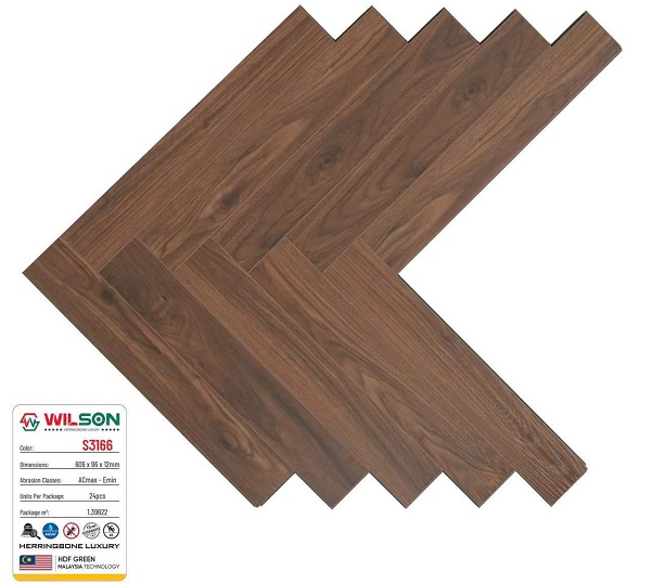 sàn gỗ Wilson xương cá S3166