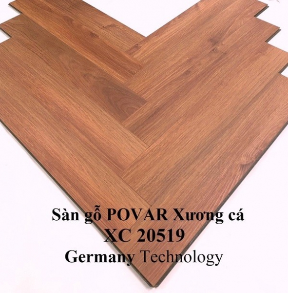 Sàn gỗ  Povar XC20519 – Nâu đỏ nổi bật