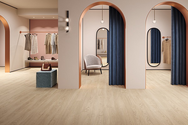 Mẫu sàn nhựa cửa hàng thời trang