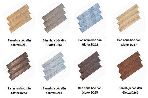sàn nhựa Glotex tự dán giá rẻ