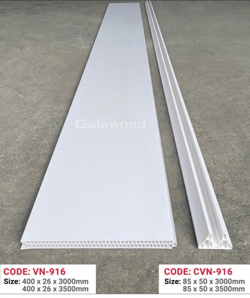 Thông số vách ngăn nhựa giả gỗ 2 mặt Galawood VN-916